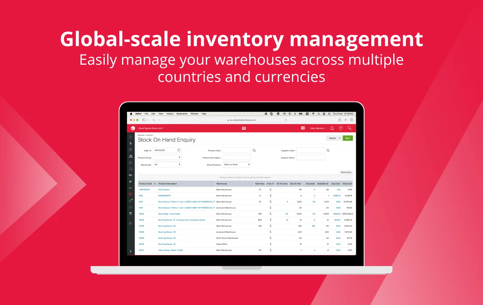 Unleashed Software: global-scale inventory management across countries and currencies