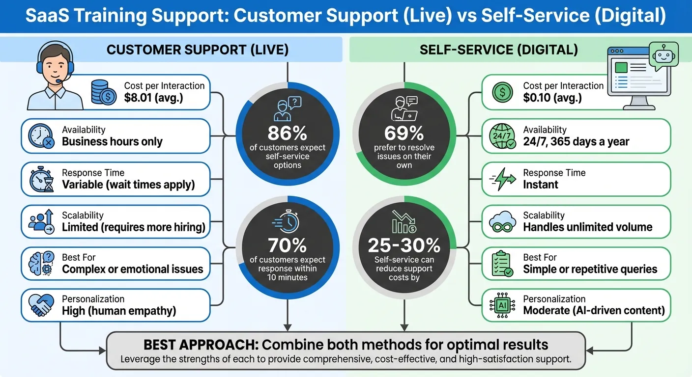 Customer Support vs Self-Service: Cost, Availability, and Scalability Comparison