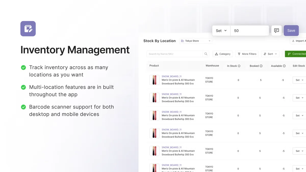 Sumtracker inventory management: stock by location, multi-location features and barcode support